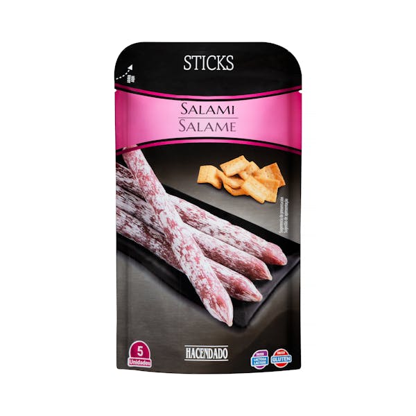 Salami Hacendado sticks para picar mercadona
