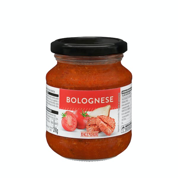 Salsa de tomate boloñesa Hacendado mercadona