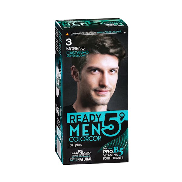 Tinte cabello hombre 3 moreno Deliplus 0% amoníaco mercadona