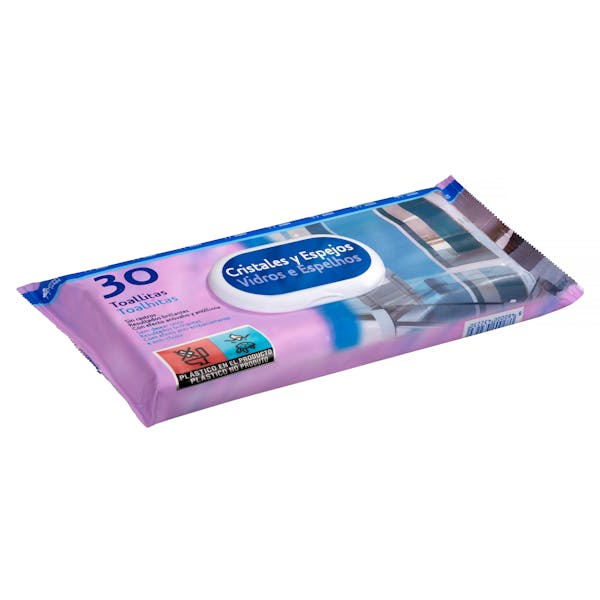 Toallitas limpiadoras de Cristales y Espejos Bosque Verde mercadona