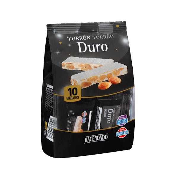 Turrón duro en porciones Hacendado calidad suprema mercadona