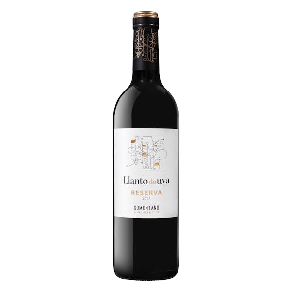 Vino tinto D.O Somontano Llanto de uva reserva mercadona